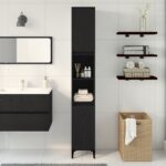 vidaXL Kúpeľňová skriňa Čierny dub 30 x 30 x 190 cm Kompozitné drevo – Obrázok 4