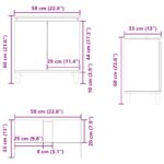 vidaXL Umývadlová skrinka Čierny dub 58x33x60 cm Drevený kompozit – Obrázok 13