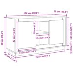 vidaXL Bočný stolík Čierne dub 102x35x60 cm z technického dreva – Obrázok 11