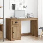 vidaXL Stôl s dverami Remeselný dub 50 x 115 x 75 cm Kompozitné drevo