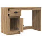 vidaXL Stôl s dverami Remeselný dub 50 x 115 x 75 cm Kompozitné drevo – Obrázok 5