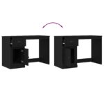 vidaXL Stôl s úložným priestorom Čierny dub 50x115x75 cm Drevotrieska – Obrázok 11