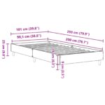 vidaXL Rám postele 120x200 cm Čierny dub z inžinierstva – Obrázok 9