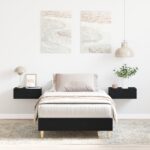 vidaXL Posteľový rám 90x200 cm, čierny dub, kompozitné drevo