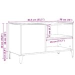 vidaXL Rámový kabinet Čierny Dub 84,5x38x48 cm Zložené drevo – Obrázok 10