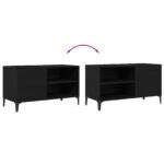 vidaXL Rámový kabinet Čierny Dub 84,5x38x48 cm Zložené drevo – Obrázok 9