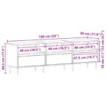 vidaXL TV skriňa čierny dub 150x30x44,5 cm z laminátu – Obrázok 11