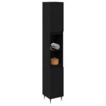 vidaXL Kúpeľňová skrinka Čierny dub 30x30x190 cm Zložené drevo – Obrázok 3