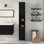 vidaXL Kúpeľňová skriňa Čierny dub 30 x 30 x 190 cm Kompozitné drevo – Obrázok 4