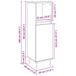 vidaXL Kúpeľňová skriňa Čierny dub 30x30x100 cm Syntetické drevo – Obrázok 11