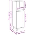 vidaXL Kúpeľňová skriňa Čierny dub 30x30x100 cm Kompozitné drevo – Obrázok 11