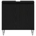 vidaXL Kúpeľňová skrinka pod umývadlo Čierny dub 58x33x60 cm Kompozitné drevo – Obrázok 6