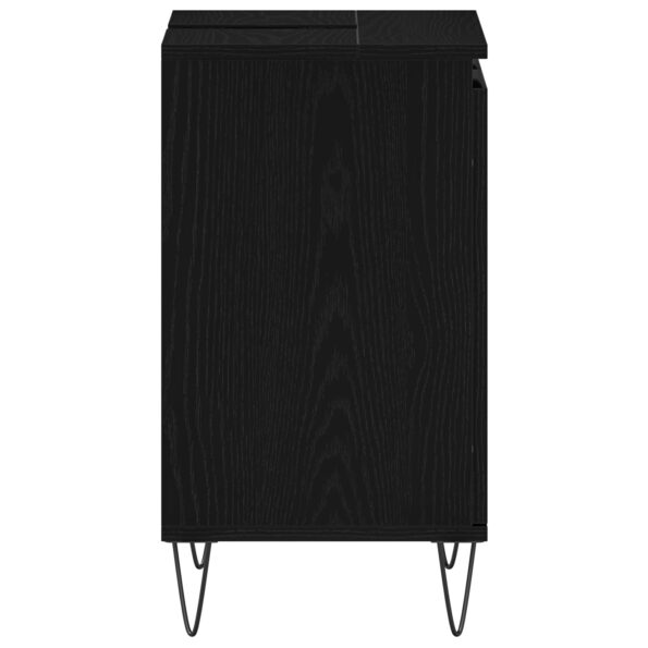 vidaXL Kúpeľňová skrinka pod umývadlo Čierny dub 58x33x60 cm Kompozitné drevo – Obrázok 7