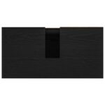 vidaXL Kúpeľňová skrinka pod umývadlo Čierna Dub 65x33x60 cm Kompozitné drevo – Obrázok 9