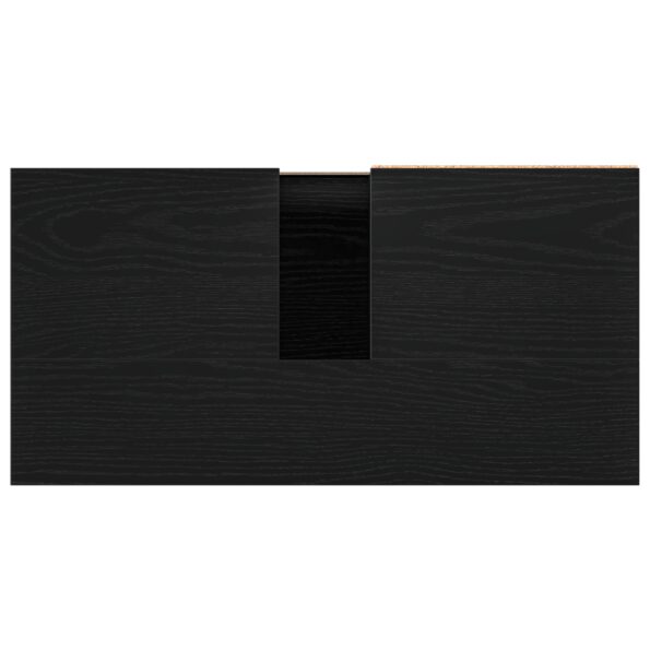 vidaXL Kúpeľňová skrinka pod umývadlo Čierna Dub 65x33x60 cm Kompozitné drevo – Obrázok 9