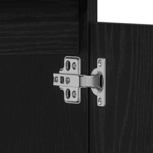 vidaXL Kúpeľňová skrinka pod umývadlo Čierna Dub 80x33x60 cm Konštruované drevo – Obrázok 11