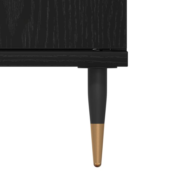 vidaXL Kúpeľňová skrinka pod umývadlo Čierna Dub 80x33x60 cm Konštruované drevo – Obrázok 12