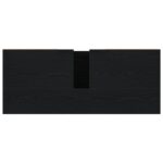 vidaXL Kúpeľňová skrinka pod umývadlo Čierna Dub 80x33x60 cm Konštruované drevo – Obrázok 9