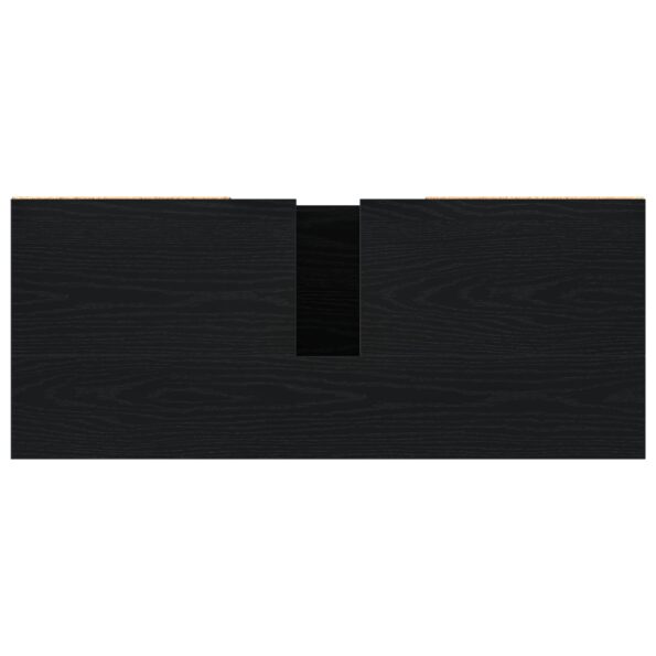 vidaXL Kúpeľňová skrinka pod umývadlo Čierna Dub 80x33x60 cm Konštruované drevo – Obrázok 9