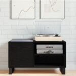 vidaXL Skrinka na gramofónové platne Čierny dub 85 x 38 x 48 cm – Obrázok 4