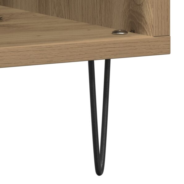 vidaXL Knižnica Čierny Dub 84,5x38x89 cm Zložené Drevotrieskové – Obrázok 8