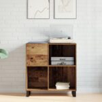 vidaXL Skrinka na gramofónové platne dub artisan 84,5 x 38 x 89 cm