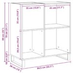 vidaXL Skrinka na gramofónové platne dub artisan 84,5 x 38 x 89 cm – Obrázok 7