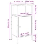 vidaXL Nočný stolík Čierny Dub 41x31x80 cm Kompozitné drevo – Obrázok 12