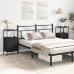 vidaXL Nočný stolík 2 pcs Čierny dub 41 x 31 x 80 cm Kompozitné drevo