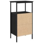 vidaXL Nočný stolík 2 pcs Čierny dub 41 x 31 x 80 cm Kompozitné drevo – Obrázok 7