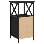 vidaXL Nočný stolík Čierny dub 34 x 35,5 x 70 cm Kompozitné drevo – Obrázok 6