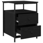 vidaXL Nočné stolíky 2 ks Čierny dub 44x45x60 cm Kompozitné drevo – Obrázok 2
