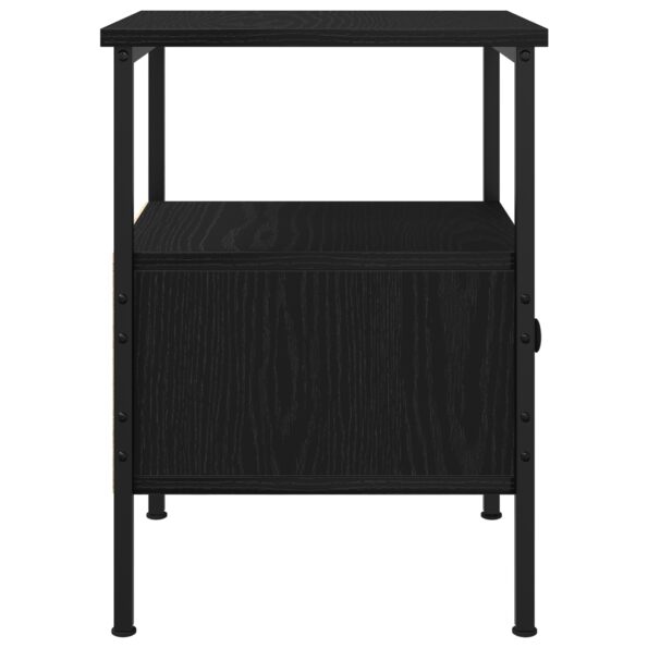 862923_7.jpg vidaXL Nočný stolík Čierna Dub 34x36x50 cm Kompozitné drevo a Oceľ – Obrázok 7
