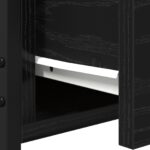 vidaXL Nočný stolík Čierna Dub 34x36x50 cm Kompozitné drevo a Oceľ – Obrázok 8