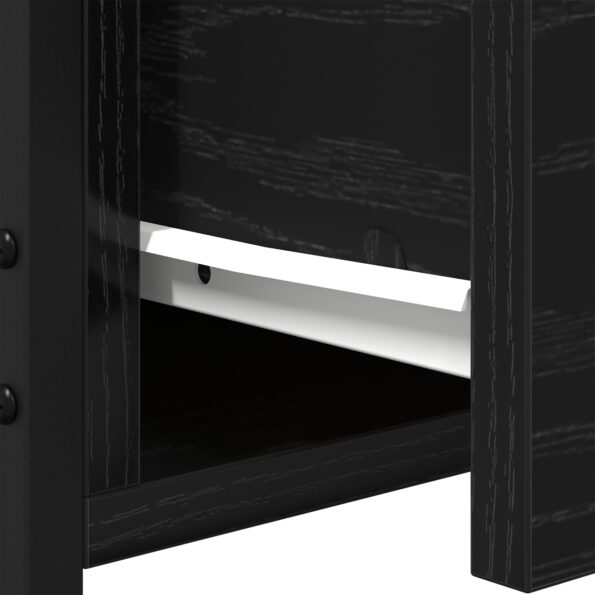 862923_8.jpg vidaXL Nočný stolík Čierna Dub 34x36x50 cm Kompozitné drevo a Oceľ – Obrázok 8