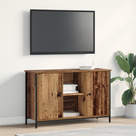 vidaXL TV skrinka Artisan Oak 101x35x65 cm z inžinierového dreva a ocele