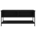 vidaXL TV Skrinka Čierna Dub 100x35x45 cm Kompozitné Drevo a Oceľ – Obrázok 5