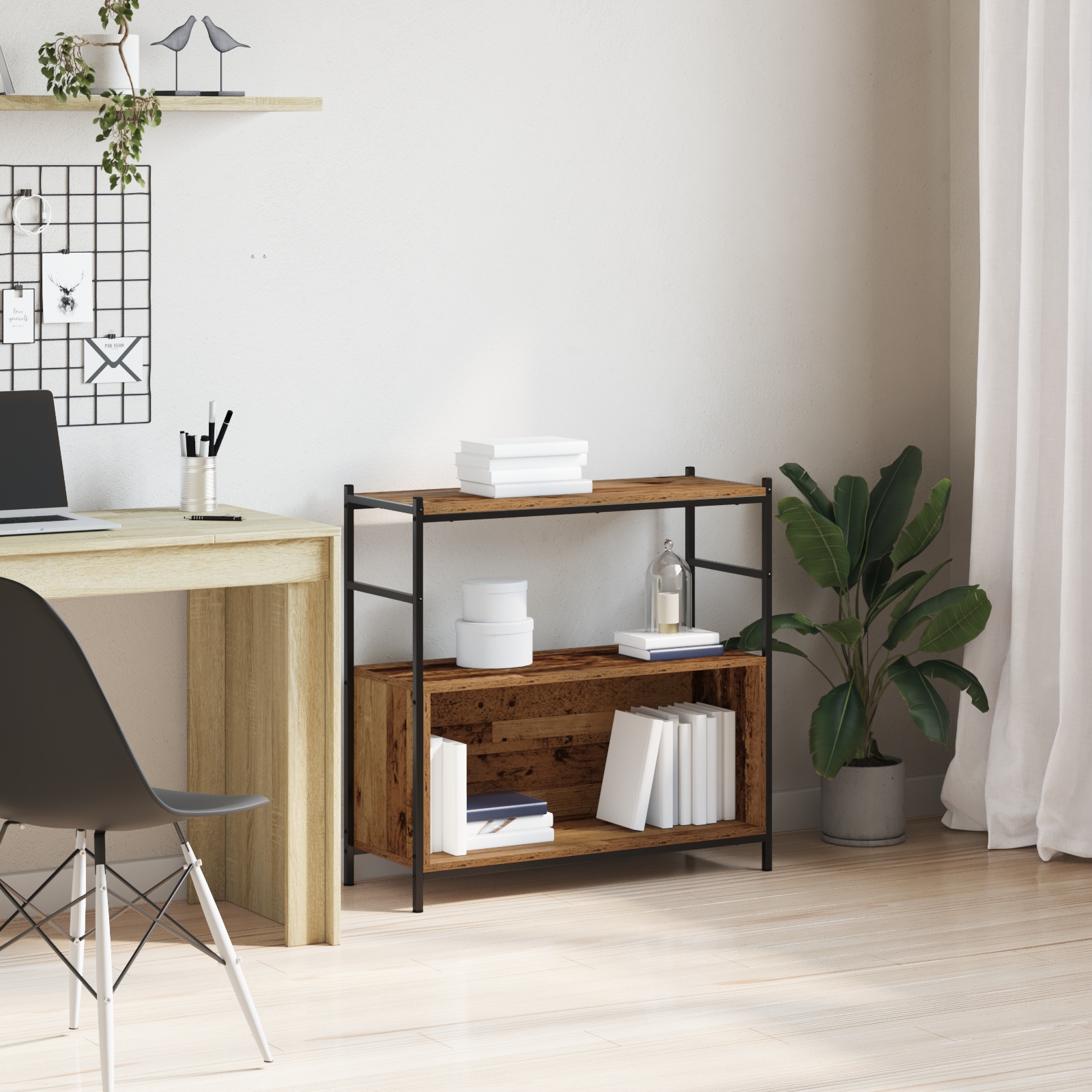 862931_1.jpg vidaXL Regál na knihy Tmavý dub 80 x 30 x 78.5 cm Kompozitné drevo – Obrázok 1