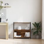 vidaXL Regál na knihy Tmavý dub 80 x 30 x 78.5 cm Kompozitné drevo – Obrázok 4