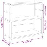 vidaXL Regál na knihy Tmavý dub 80 x 30 x 78.5 cm Kompozitné drevo – Obrázok 9