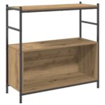 vidaXL Regál na knihy dub artisan 80 x 30 x 78.5 cm Kompozitné drevo – Obrázok 2