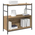 vidaXL Regál na knihy dub artisan 80 x 30 x 78.5 cm Kompozitné drevo – Obrázok 3