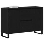 vidaXL Komoda Čierny Dub 104x35x70 cm Zákľadowé drevo – Obrázok 3