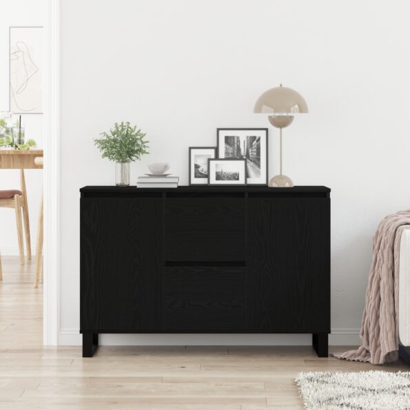 862935_4.jpg vidaXL Komoda Čierny Dub 104x35x70 cm Zákľadowé drevo – Obrázok 4