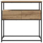 vidaXL Konzolový stôl Remeselný dub 75 x 40 x 75 cm Kompozitné drevo – Obrázok 5