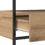vidaXL Konzolový stôl Remeselný dub 75 x 40 x 75 cm Kompozitné drevo – Obrázok 7