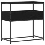vidaXL Konzolový stôl Čierny dub 75 x 40 x 75 cm Kompozitné drevo – Obrázok 2