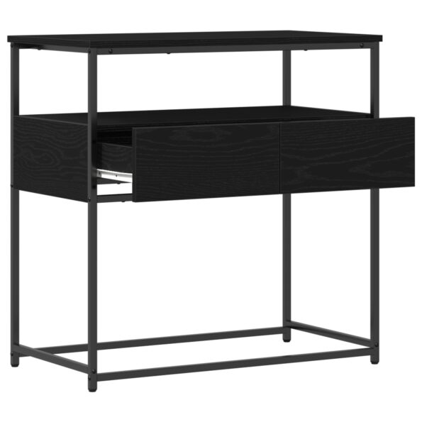 vidaXL Konzolový stôl Čierny dub 75 x 40 x 75 cm Kompozitné drevo – Obrázok 4