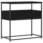 vidaXL Konzolový stôl Čierny dub 75 x 40 x 75 cm Kompozitné drevo – Obrázok 5