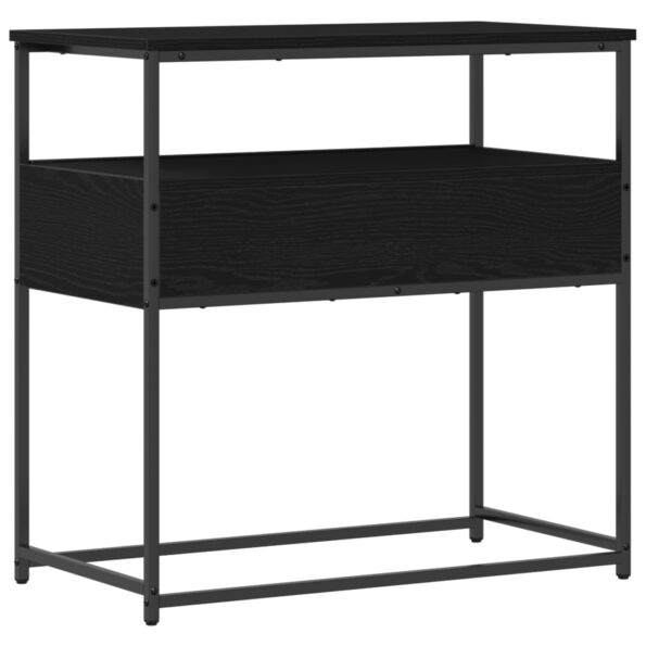 vidaXL Konzolový stôl Čierny dub 75 x 40 x 75 cm Kompozitné drevo – Obrázok 5